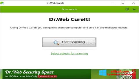 Screenshot Dr.Web CureIt untuk Windows 8