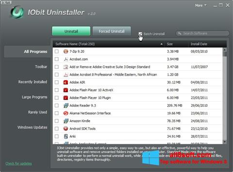 Screenshot IObit Uninstaller untuk Windows 8