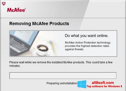 Screenshot McAfee Consumer Product Removal Tool untuk Windows 8