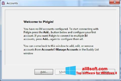 Screenshot Pidgin untuk Windows 8