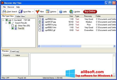 Screenshot Recover My Files untuk Windows 8