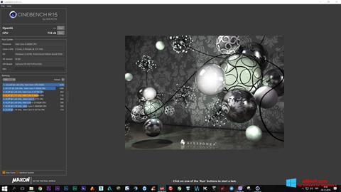 Screenshot CINEBENCH untuk Windows 8