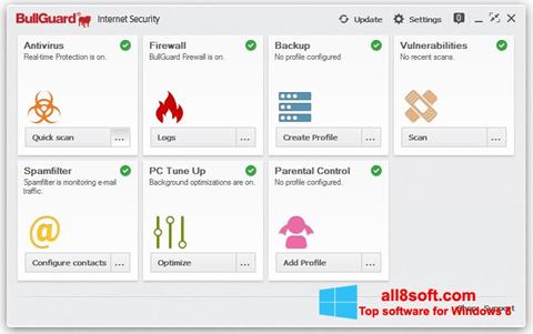 Screenshot BullGuard untuk Windows 8