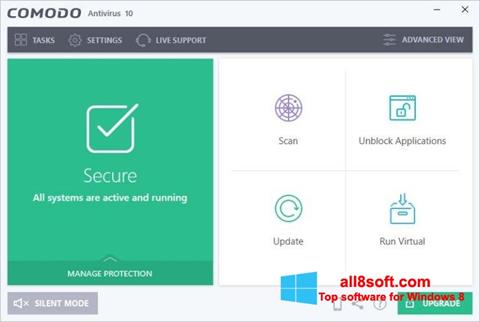 Screenshot Comodo Antivirus untuk Windows 8