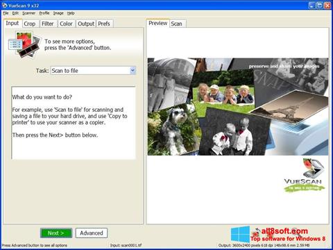 Screenshot VueScan untuk Windows 8