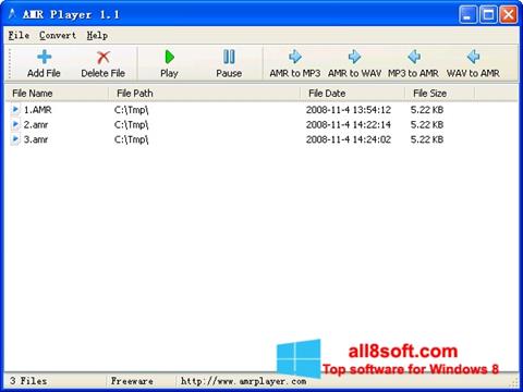 Screenshot AMR Player untuk Windows 8