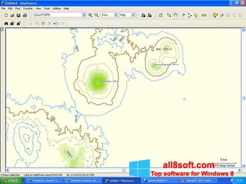 Screenshot MapSource untuk Windows 8