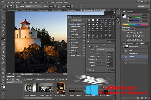 Screenshot Adobe Photoshop untuk Windows 8