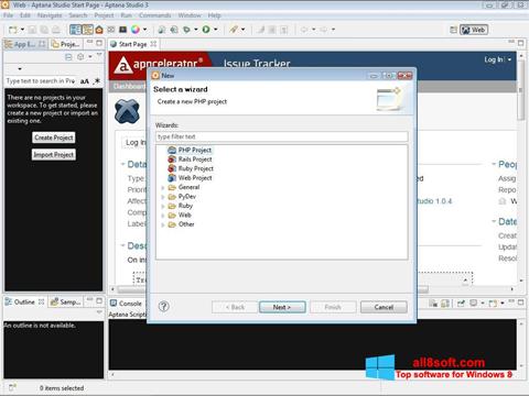 Screenshot Aptana Studio untuk Windows 8
