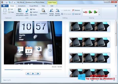 Screenshot Windows Live Movie Maker untuk Windows 8