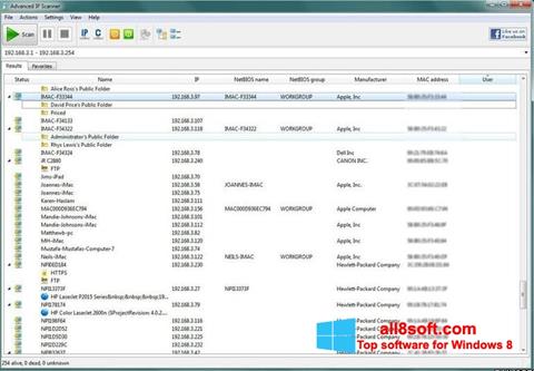Screenshot Advanced IP Scanner untuk Windows 8