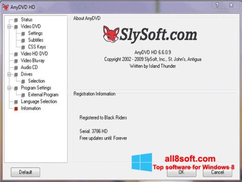 Screenshot AnyDVD untuk Windows 8