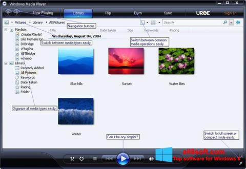 Screenshot Media Player untuk Windows 8