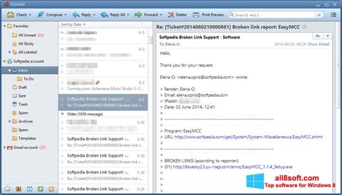 Screenshot FoxMail untuk Windows 8