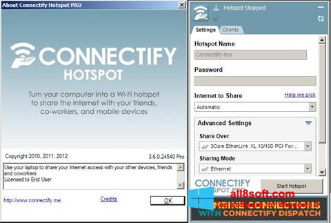 Screenshot Connectify Hotspot PRO untuk Windows 8