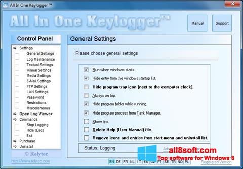 Screenshot Keylogger untuk Windows 8