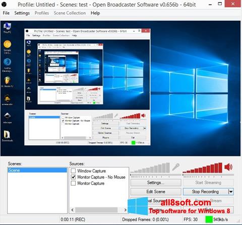 Screenshot Open Broadcaster Software untuk Windows 8