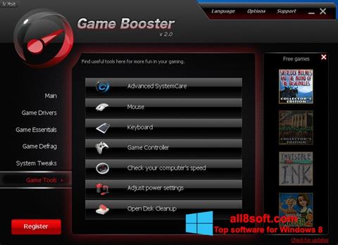 Screenshot Game Booster untuk Windows 8