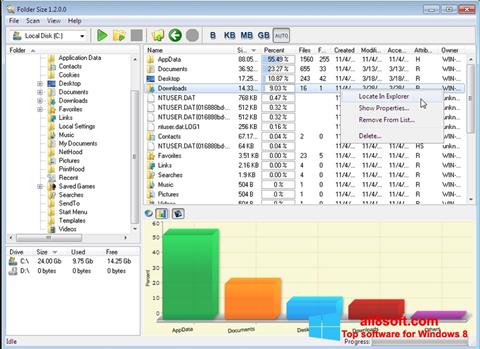 Screenshot Folder Size untuk Windows 8