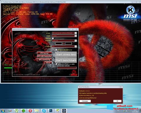 Screenshot MSI Kombustor untuk Windows 8