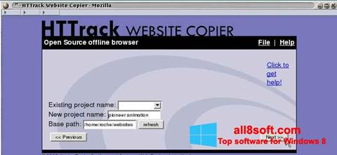 Screenshot HTTrack Website Copier untuk Windows 8