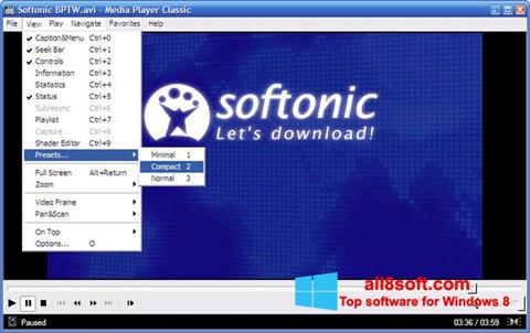 Screenshot Media Player Classic untuk Windows 8