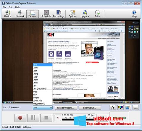 Screenshot Debut Video Capture untuk Windows 8