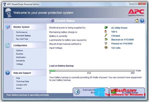 Screenshot PowerChute Personal Edition untuk Windows 8
