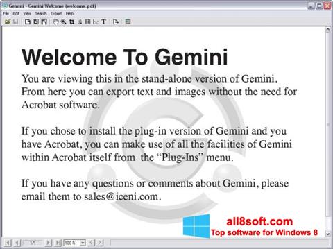 Screenshot Gemini untuk Windows 8