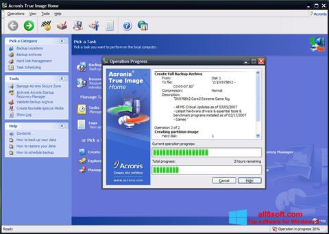 Screenshot Acronis True Image untuk Windows 8