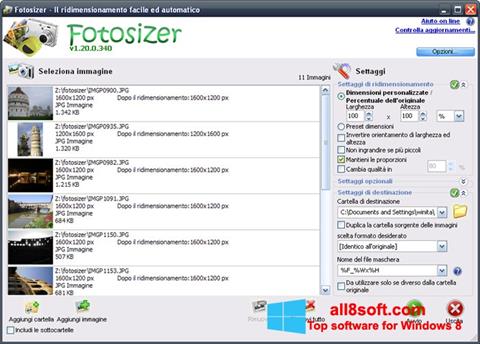 Screenshot Fotosizer untuk Windows 8