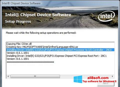 Screenshot Intel Chipset Device Software untuk Windows 8
