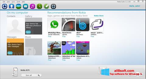 Screenshot Nokia PC Suite untuk Windows 8