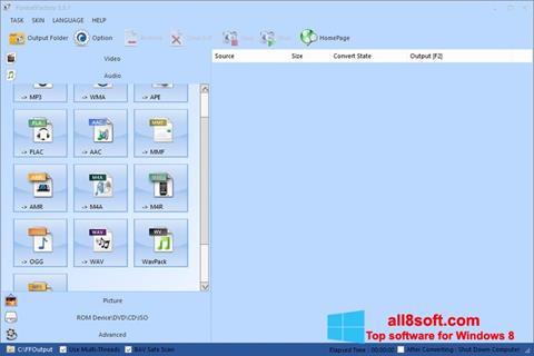 Screenshot Format Factory untuk Windows 8