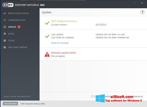 Screenshot ESET Endpoint Antivirus untuk Windows 8