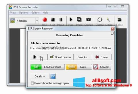 Screenshot BSR Screen Recorder untuk Windows 8