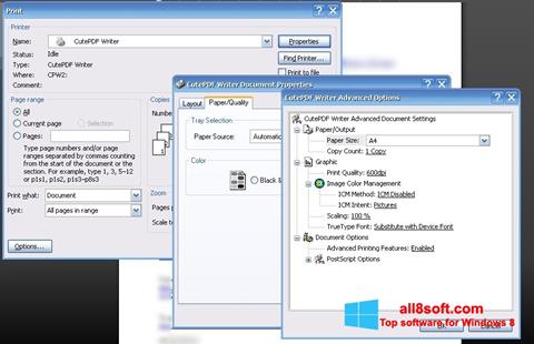 Screenshot CutePDF Writer untuk Windows 8