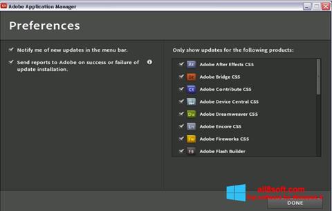 Screenshot Adobe Application Manager untuk Windows 8