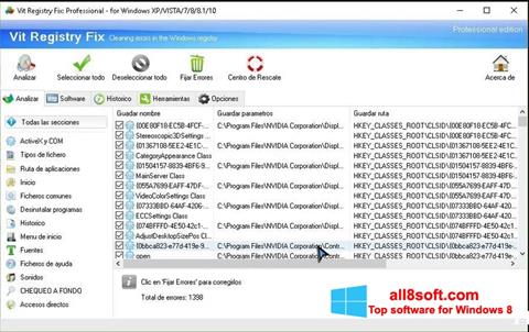 Screenshot Vit Registry Fix untuk Windows 8