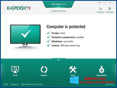 Screenshot Kaspersky AntiVirus untuk Windows 8