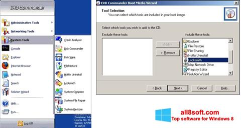 Screenshot ERD Commander untuk Windows 8