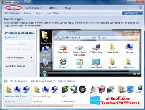 Screenshot IconPackager untuk Windows 8