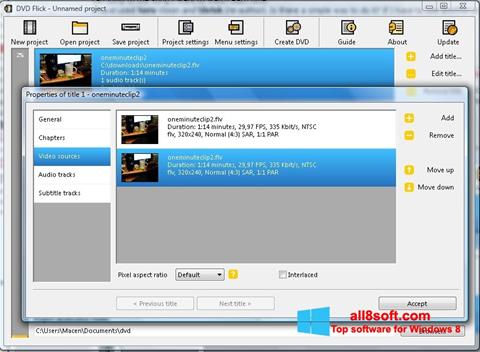 Screenshot DVD Flick untuk Windows 8