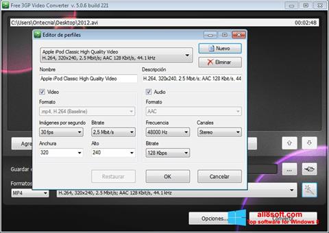 Screenshot Free MP4 Video Converter untuk Windows 8