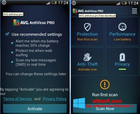 Screenshot AVG AntiVirus Pro untuk Windows 8