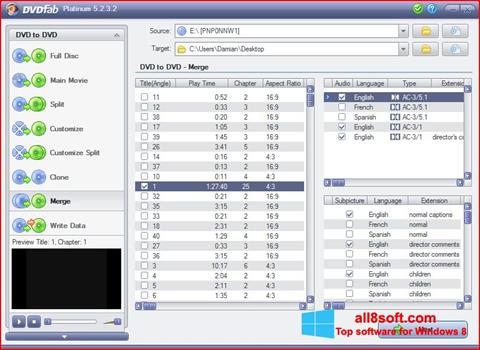 Screenshot DVDFab untuk Windows 8
