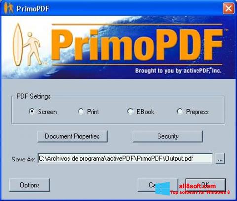 Screenshot PrimoPDF untuk Windows 8