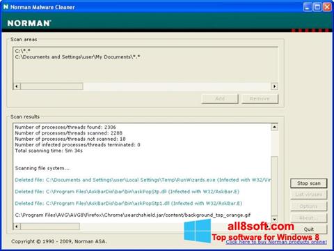 Screenshot Norman Malware Cleaner untuk Windows 8