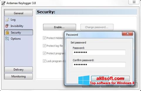 Screenshot Ardamax Keylogger untuk Windows 8