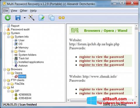 Screenshot Multi Password Recovery untuk Windows 8